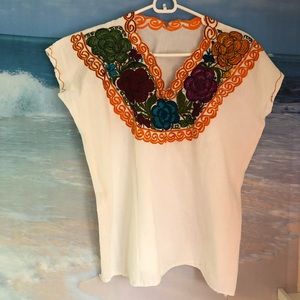 Mexican embroidered blouse